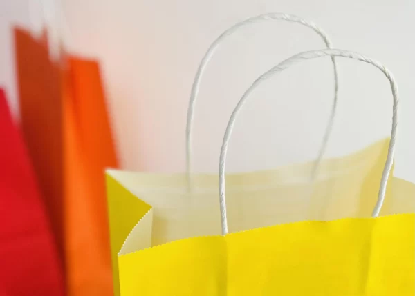 color shopping paper bag