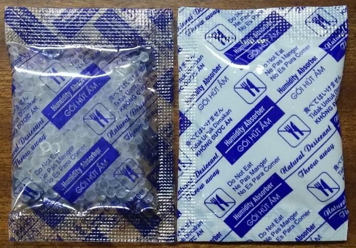 gói hút ẩm silica gel chỉ thị màu