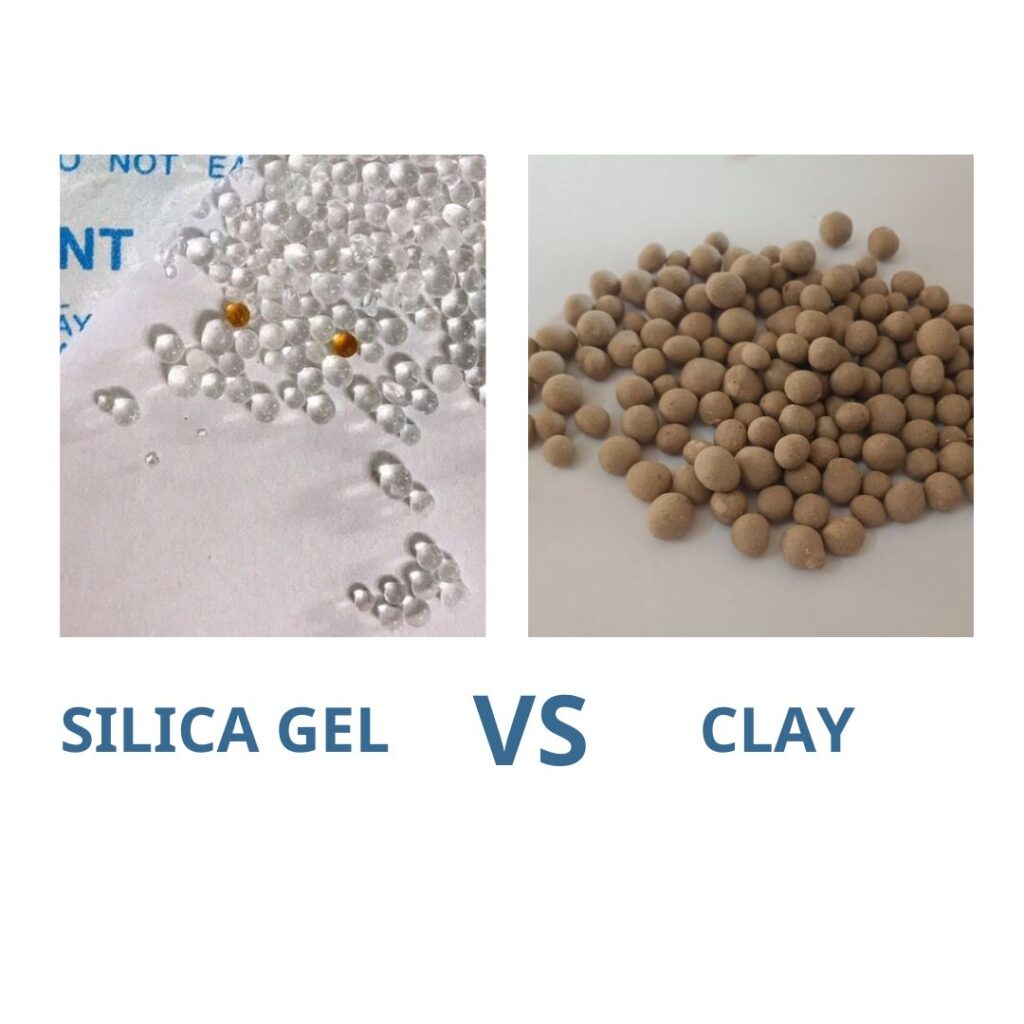 so sánh silica gel, clay active