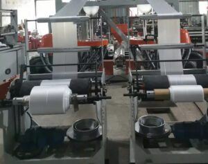 Máy thổi màng nhựa HDPE LDPE trục vít đơn hai đầu