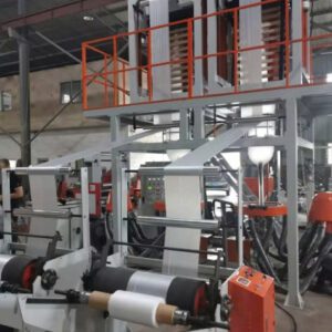 Máy thổi màng nhựa HDPE LDPE trục vít đơn hai đầu