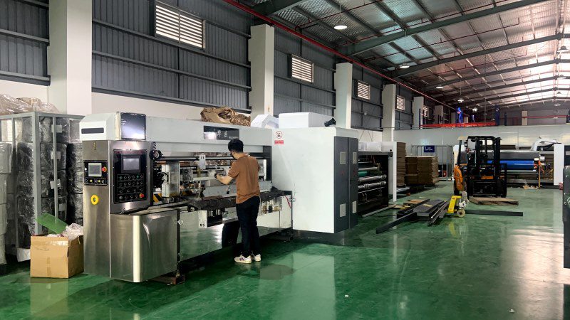 lắp đặt máy móc dây chuyền carton